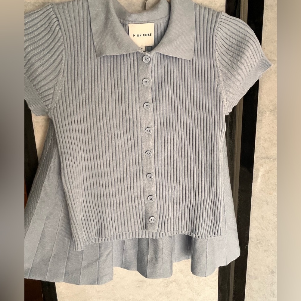 Women’s ⭐️ Baby Blue Knit Set- SMALL